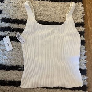 Aritzia babaton sculpt knit tank white